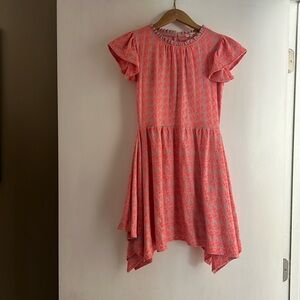 Girls crewcuts pink cotton embroidered dress